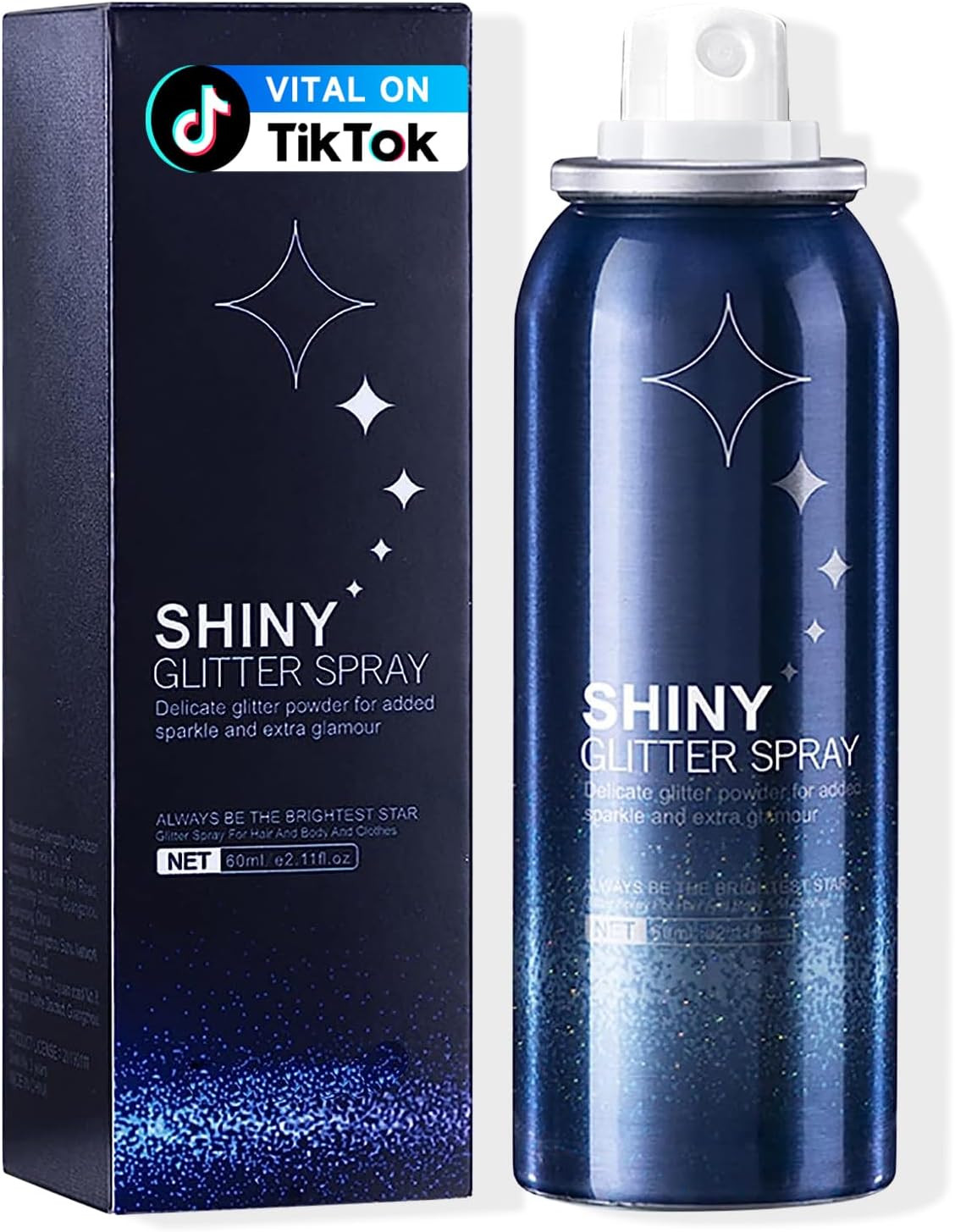 HANYWIL Body Glitter, Glitter Spray for Hair and Body, Spray, Hairspray Clothes, Long-Lasting Shimmer Suitable Stage, Festival Rave Makeup Prom 2.11 Fl Oz | Amazon (US)