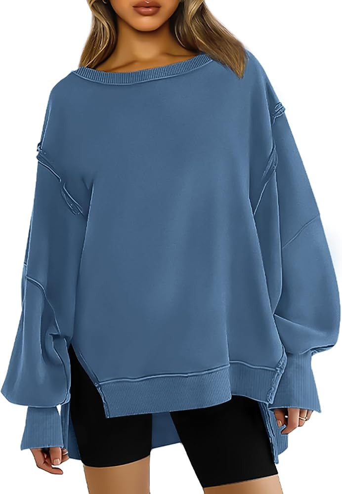 Trendy Queen Womens Oversized Crewneck Sweatshirts Hoodies Fall Outfits Fashion Teen Girls Y2k Wi... | Amazon (US)