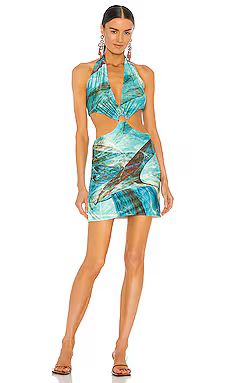 Farai London Gaia Mini Dress in Ocean Blue from Revolve.com | Revolve Clothing (Global)