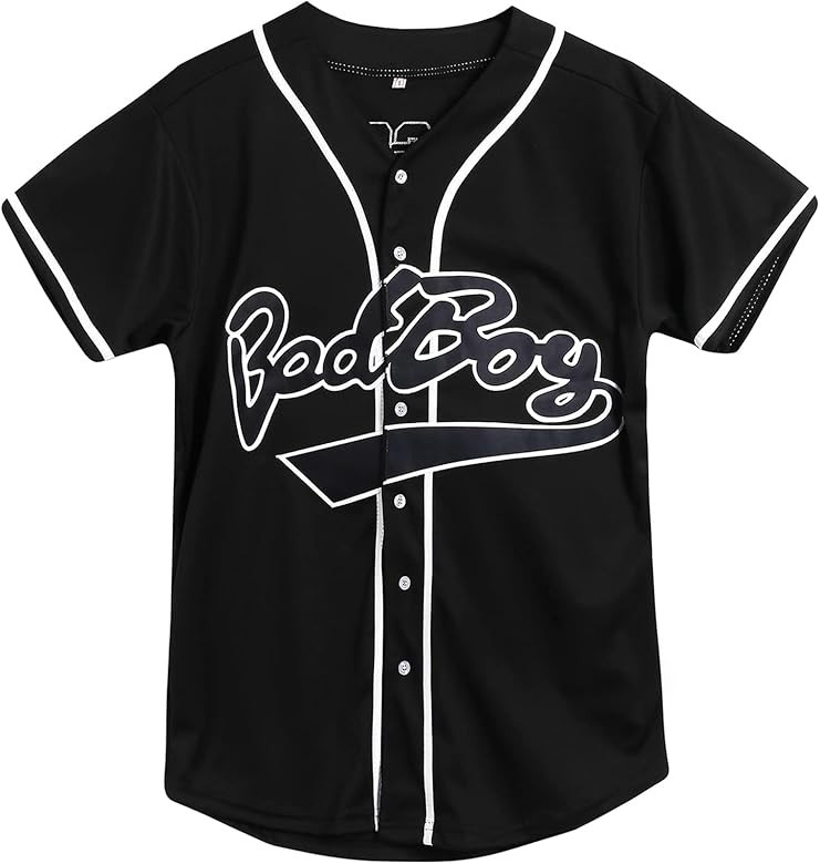 90s Clothes for Women and Men,Badboy Baseball Jersey Shirt for Theme Party,Hiphop Clothing for Pa... | Amazon (US)