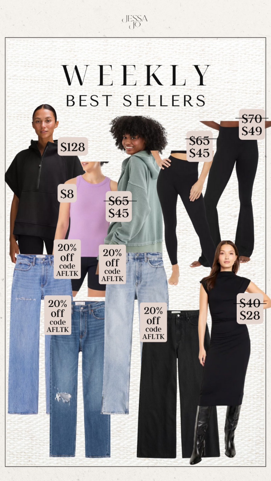 Weekly best sellers jeans abercrombie sale 20% off code AFLTK 

#LTKfindsunder100 #LTKsalealert #LTKfindsunder50