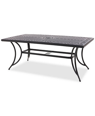 Wythburn Mix and Match 72"x 38" Cast Aluminum Outdoor Dining Table, Created for Macy's - Macy's | Macy's