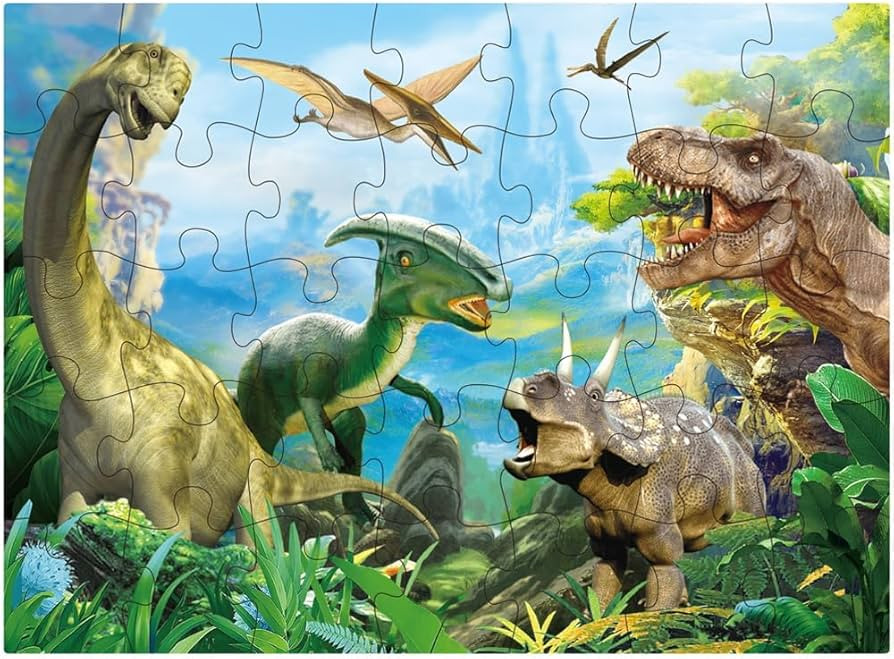Dinosaur Jigsaw Puzzle for Kids Age 3-5 4-8 Year Old, 35 Piece Jumbo Toddler Floor Puzzle for Kid... | Amazon (US)