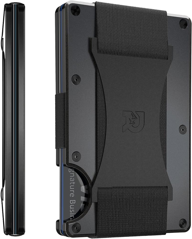 The Ridge Mens Minimalist Titanium Metal Wallet - Rfid Blocking, Elastic, Slim, Front Pocket Cred... | Amazon (US)