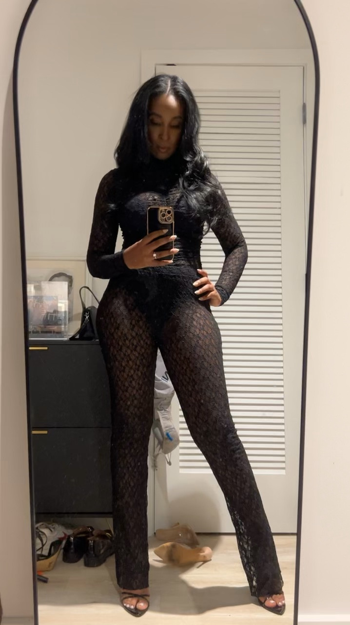 Stepping out in style with this stunning black lace look! Perfect for date night—just add a sleek blazer for an effortlessly chic vibe. 🖤✨ #LTKdateNight #ChicAndSexy #LaceAndBlazers 

#LTKCyberWeek #LTKHoliday #LTKFindsUnder100