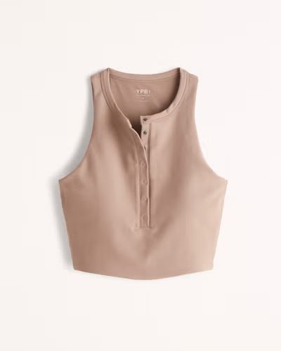 YPB sculptLUX Plunge Henley Slim Tank | Abercrombie & Fitch (US)