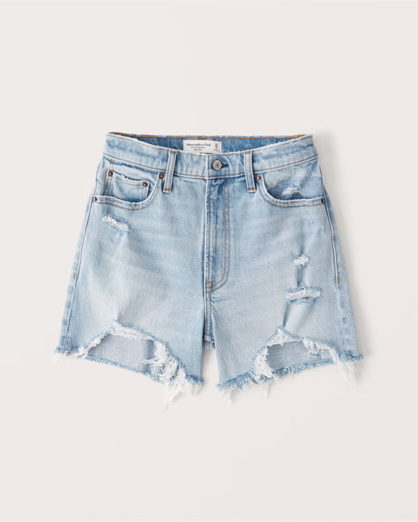 High Rise 4 Inch Mom Shorts | Abercrombie & Fitch (US)