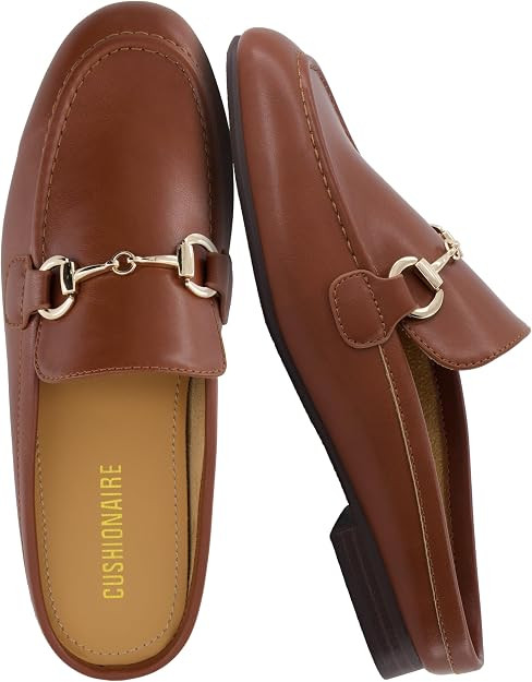 CUSHIONAIRE Yummy Slip On Womens Mules, Business Casual Loafers for Women with Low Heel and Metal... | Amazon (US)