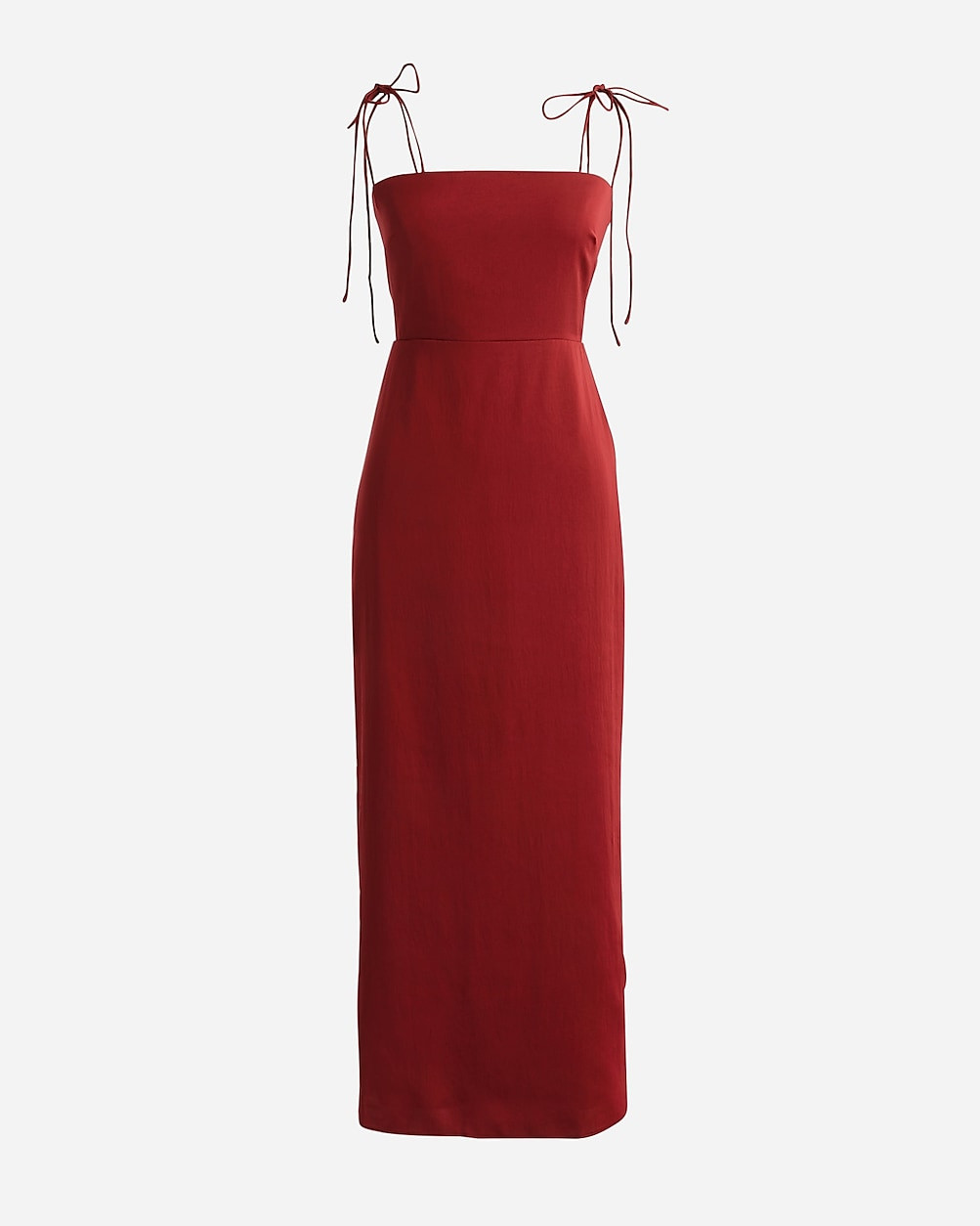 Collection tie-strap midi dress in textured satin | J. Crew US