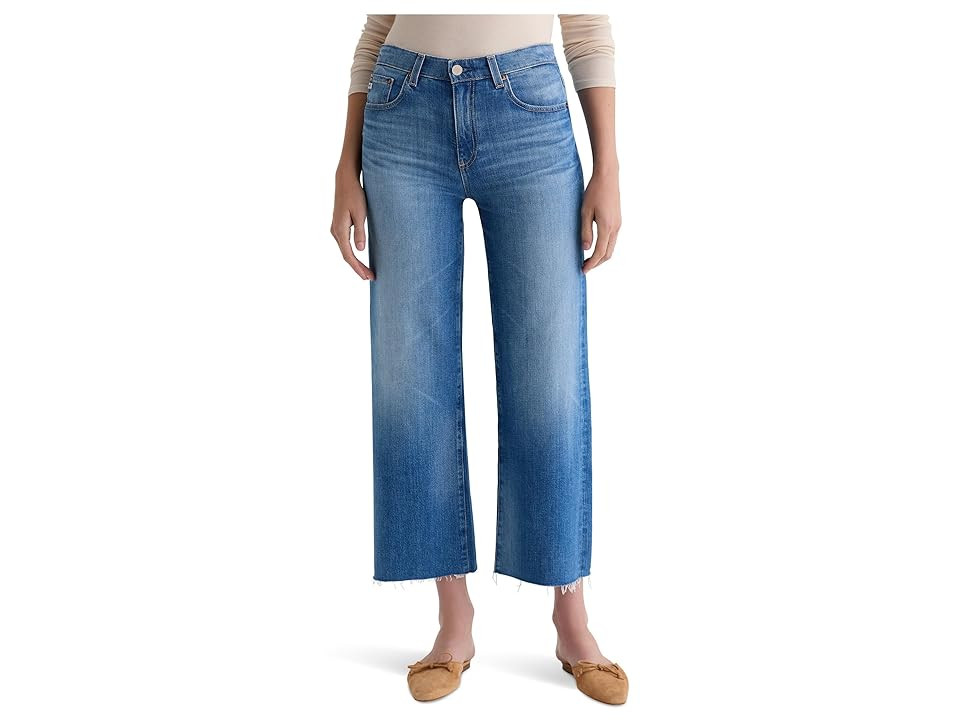 AG Jeans Saige Mid Rise Wide Leg Crop In 13 Years Allure Women's Jeans 13 Years Allure : 25 27, Cotton/Denim/Elastane | Zappos