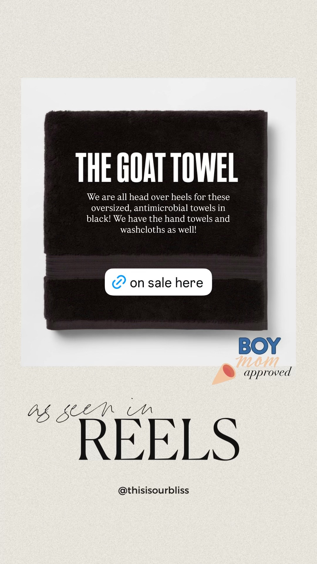 The best towels for boys! Actually our whole family loved them! They are a nice, big oversized towel, antimicrobial, and be sure to get black!