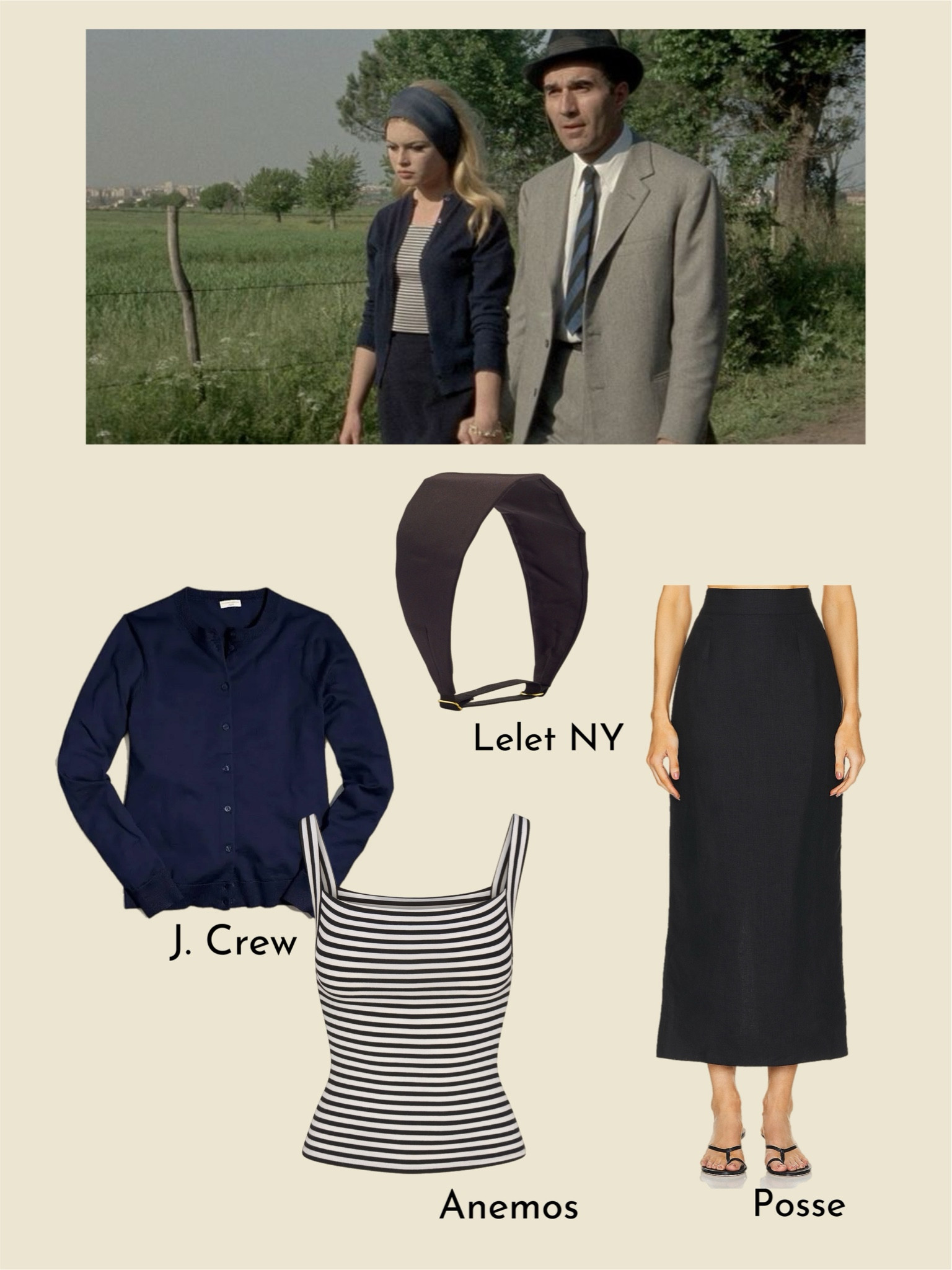 Outfit #1 inspired by Camille in Contempt (1963)