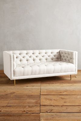 Belgian Linen Mina Settee | Anthropologie (US)