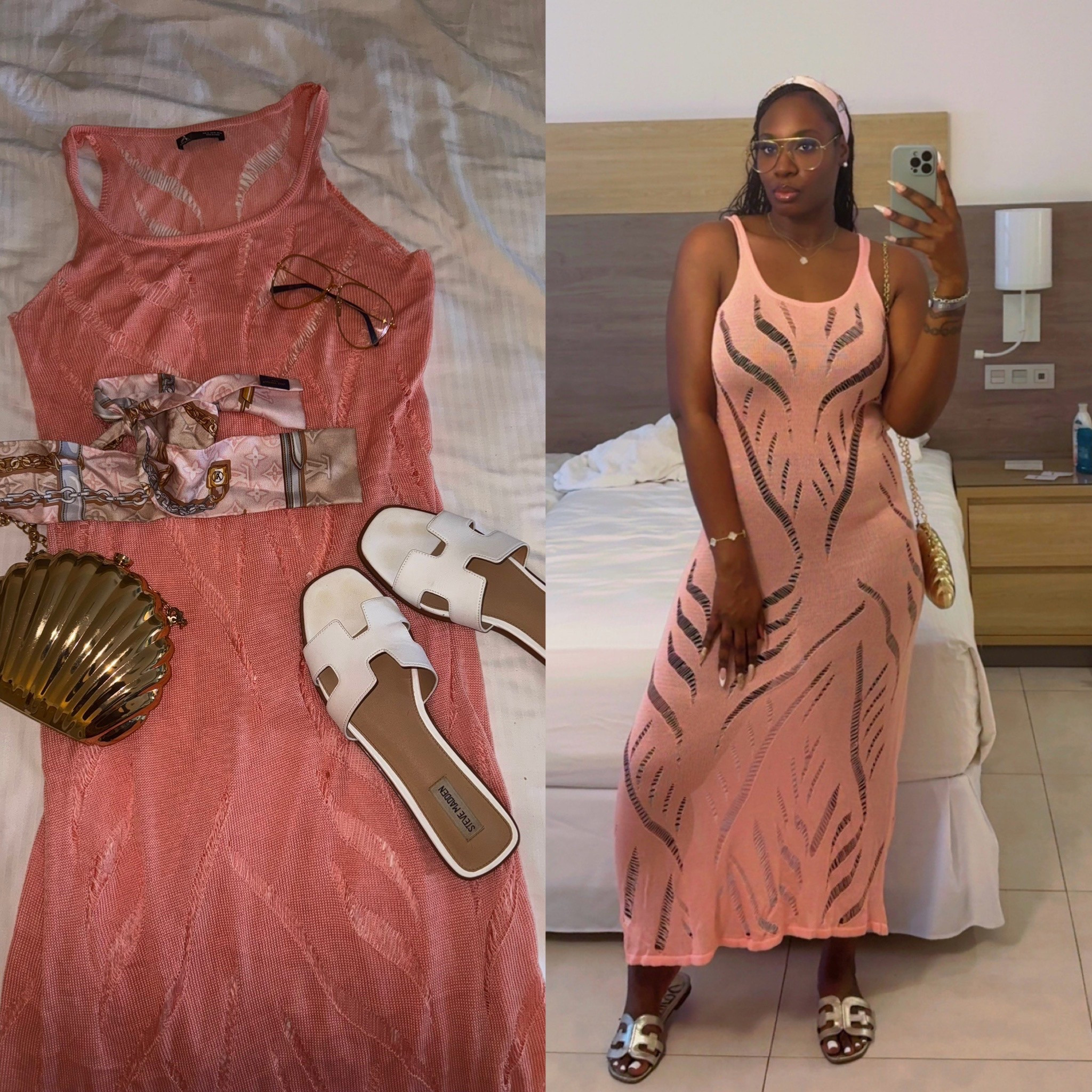 Sleek midi, pretty in pink 💕 paired with a Bandeau, gold accessories, and can pair with gold or white sandals 😍

This pink sold out but I did find a gorgeous orange for summer 🫶🏾

#LTKSeasonal #LTKStyleTip #LTKMidsize