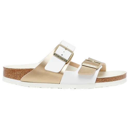 Birkenstock Arizona Split - Women's Outdoor Sandals - White / Gold, Size 6.0 | Eastbay