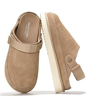 Project Cloud Genuine Suede Clogs for Women - Memory Foam Womens Clogs & Mules with Adjustable St... | Amazon (US)