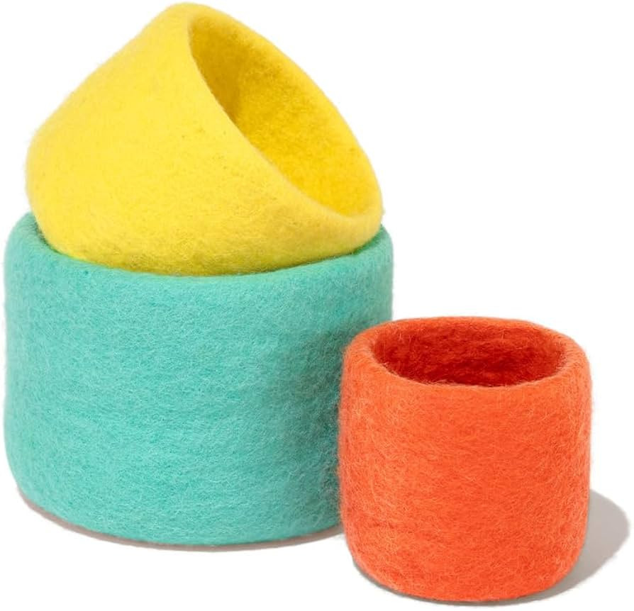 Lovevery, Nesting Felt Baskets (3), Perfect for Your Toddler Starting at 13 Months+ | Amazon (US)