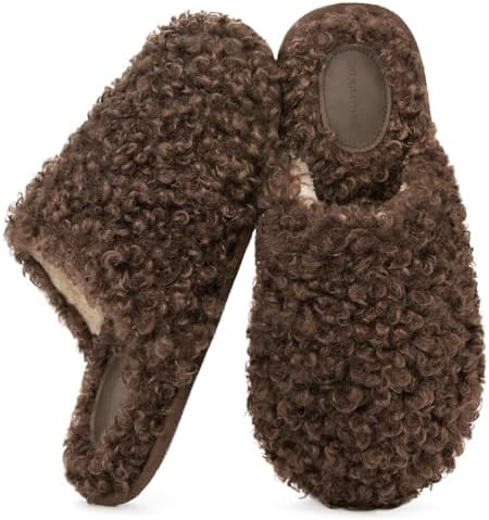 Snug Leaves Women's Scuff Slippers Furry Cute Memory Foam House Shoes | Fuzzy,fluffy,furry,warm,c... | Amazon (US)