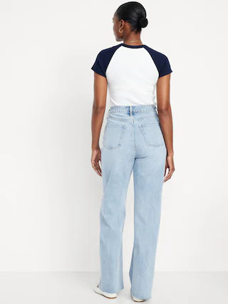 Curvy Extra High-Waisted Wide-Leg Jeans | Old Navy (CA)