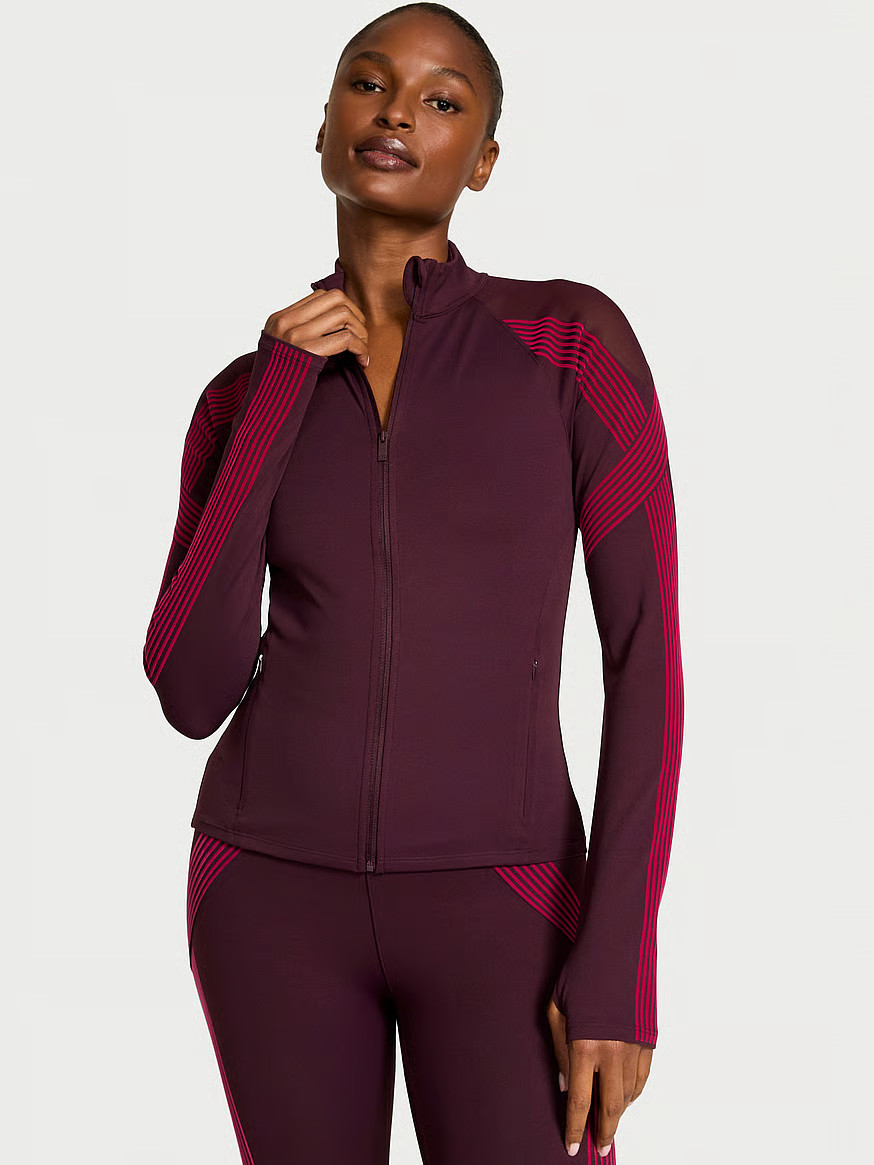 Buy VSX Elevate™ Redefined Contours Full-Zip Jacket, Winter Wine - Order Hoodies & Sweatshirts ... | Victoria's Secret (US / CA )
