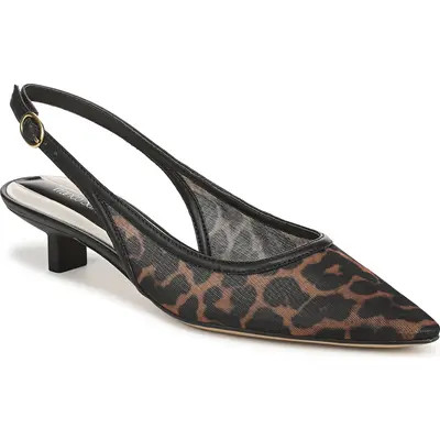 Franco Sarto Pura Slingback Pointed Toe Kitten Heel Pump in Cognac at Nordstrom, Size 5 | Nordstrom