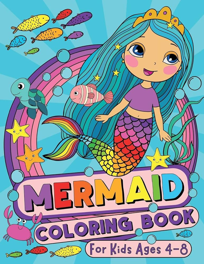Mermaid Coloring Book: For Kids Ages 4-8 (US Edition) (Silly Bear Coloring Books) | Amazon (US)