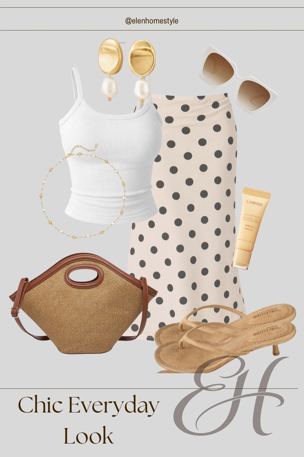 The easiest way to elevate an everyday look ✨ A classic white tank, a chic polka dot skirt, and the prettiest neutral accessories for that effortless summer style. 🤍🖤☀️


#LTKStyle #SummerOutfit #ChicStyle #NeutralFashion #EverydayLook

#LTKsummer #LTKbeauty #LTKdresses