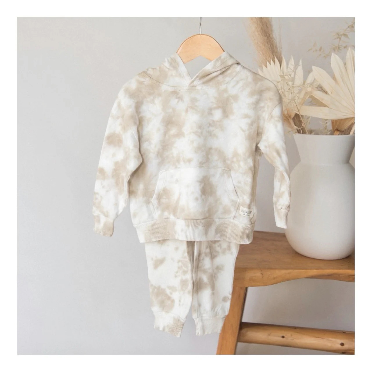 Tie Dye Jogger Set/Tan | Baby Barn
