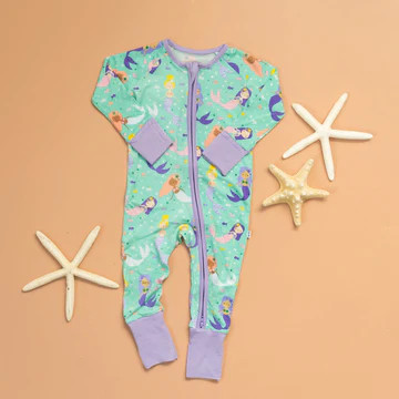 Mermaid Magic Bamboo Viscose Zippy | Little Sleepies