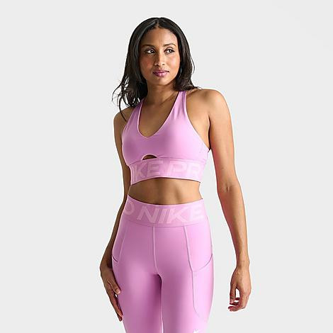 Nike Women's Pro Sculpt Medium-Support Padded Sports Bra in Light Magenta/Pink Rise/White Size: Large | JD Sports (US)