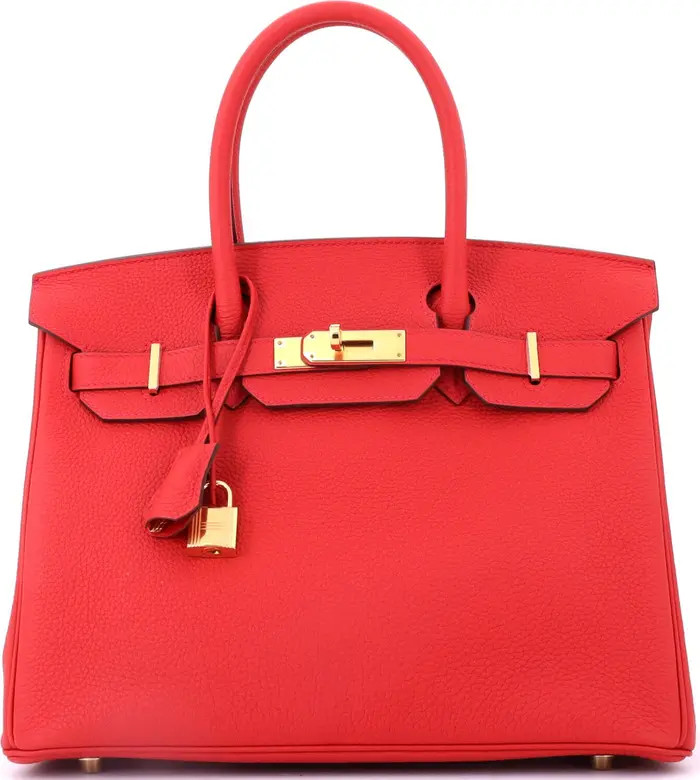 Birkin Handbag Red Togo with Gold Hardware 30 | Nordstrom