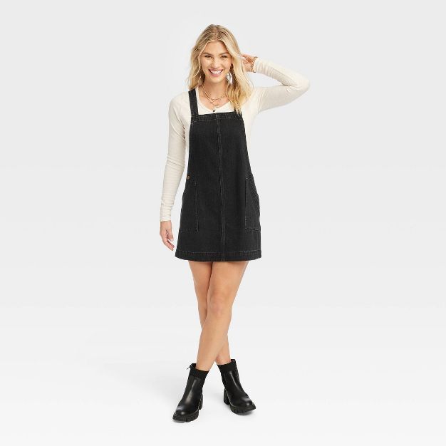 Women's Sleeveless Denim Shift Dress - Universal Thread™ Black | Target