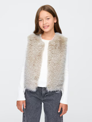Kids Recycled Faux Fur Vest | Gap (US)