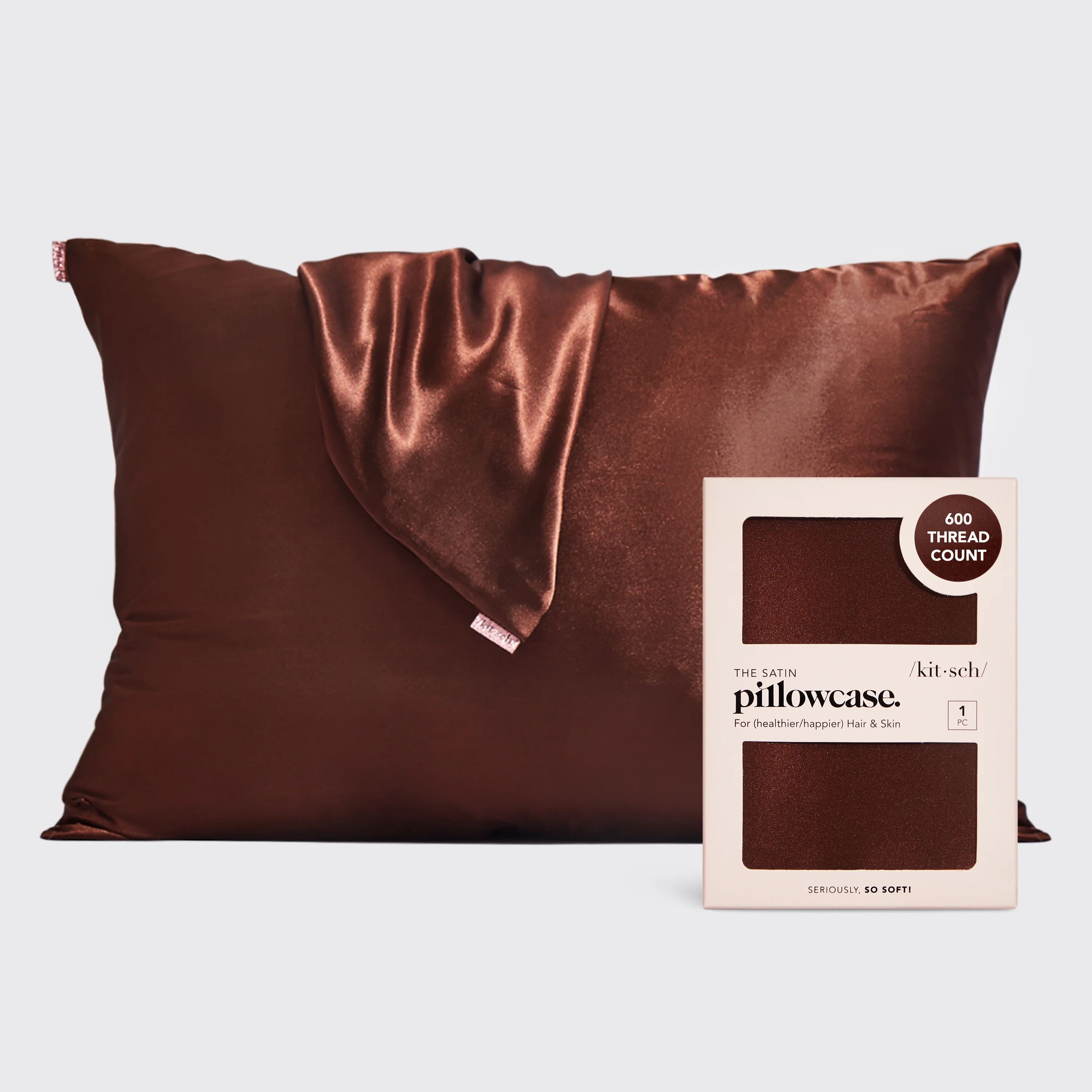 Satin Pillowcase - Chocolate | Kitsch