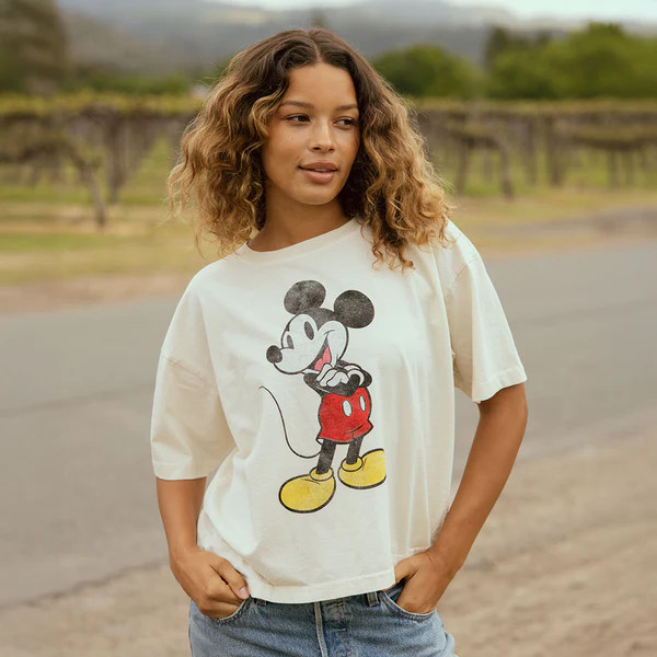 Disney Mickey Oversized Tee, Natural | Albion Fit