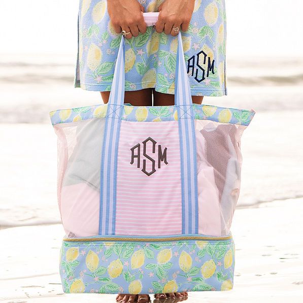 Monogrammed Beach Cooler Tote | Marleylilly