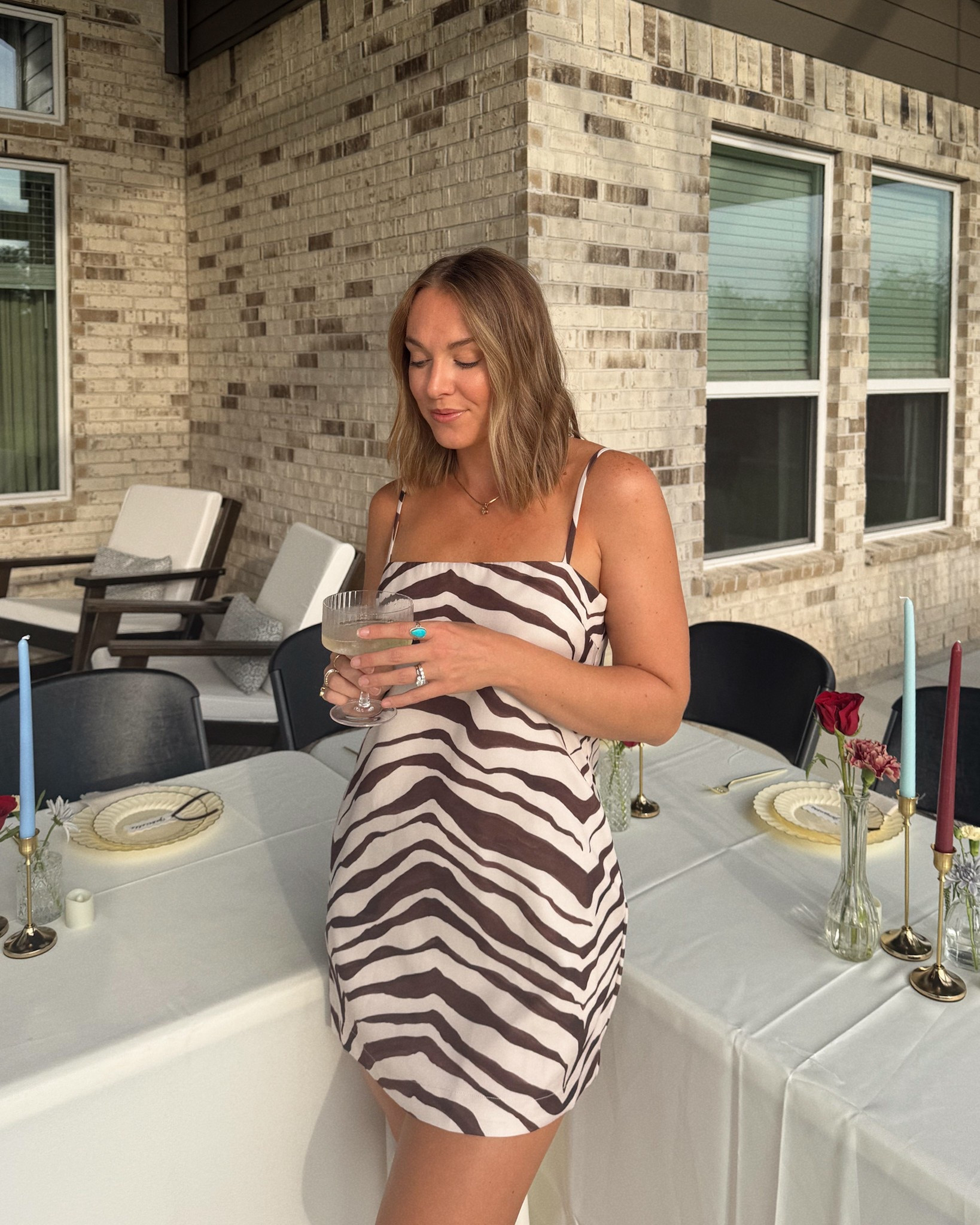 Birthday party dress!! Love this dress so much! #birthday #birthdayoutfit #ootn #zebra #minidress