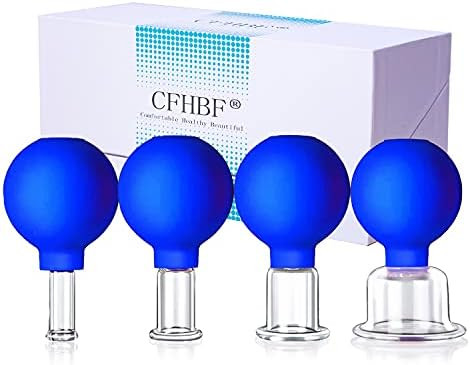 4 Size Facial Cupping Therapy Set Glass, Eye Face Vacuum Massage Anti Cellulite Cup - Silicone Cu... | Amazon (US)