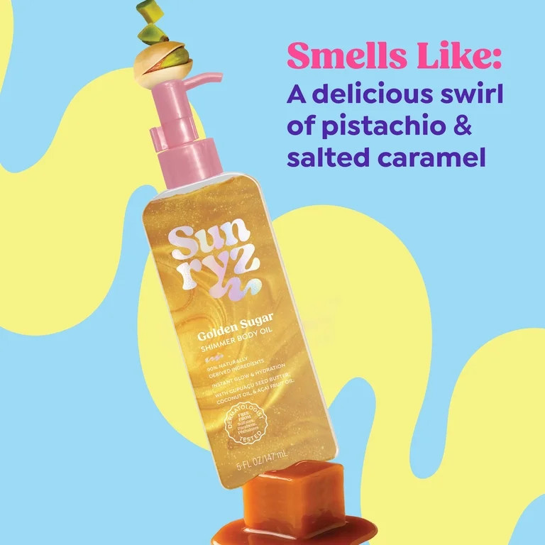 Sunryz Golden Sugar Shimmer Body Oil, Soft Golden Glow, 5 fl oz - Walmart.com | Walmart (US)