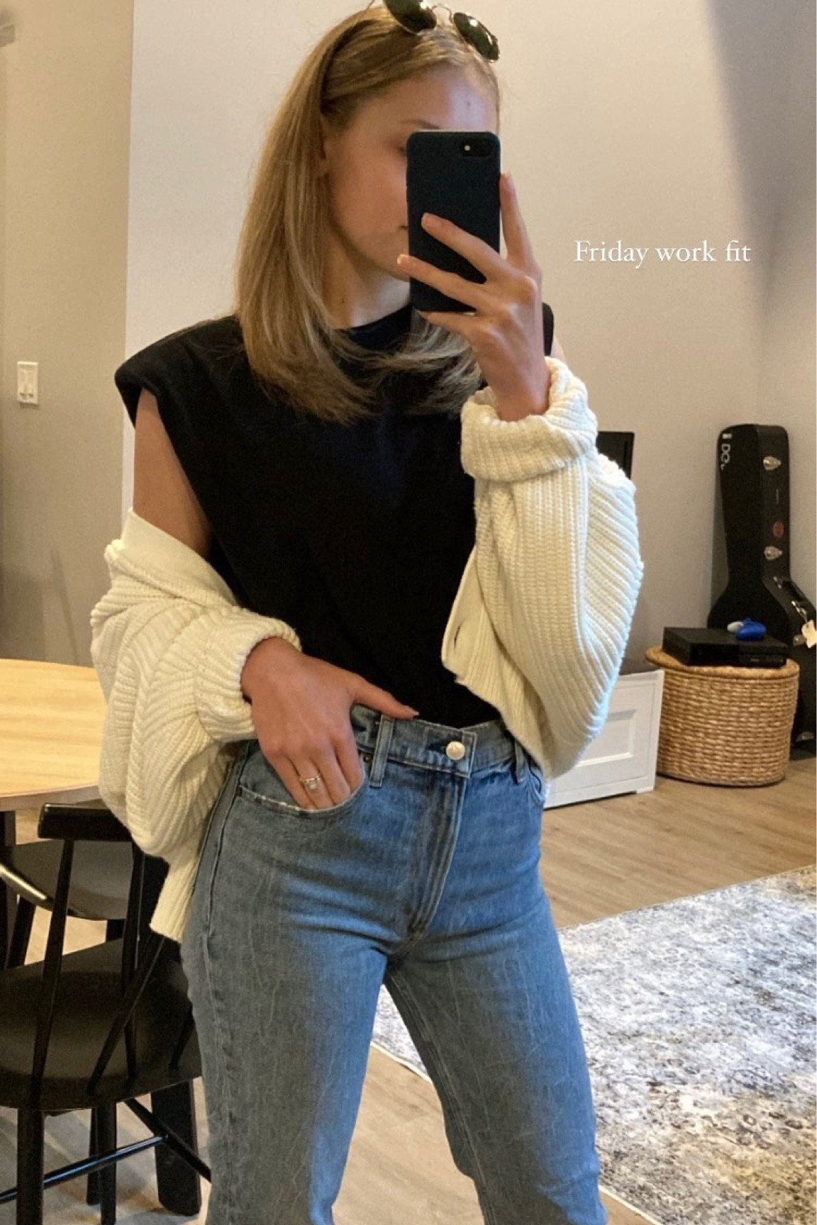 Sweater is old H&M and tank is Aritzia!