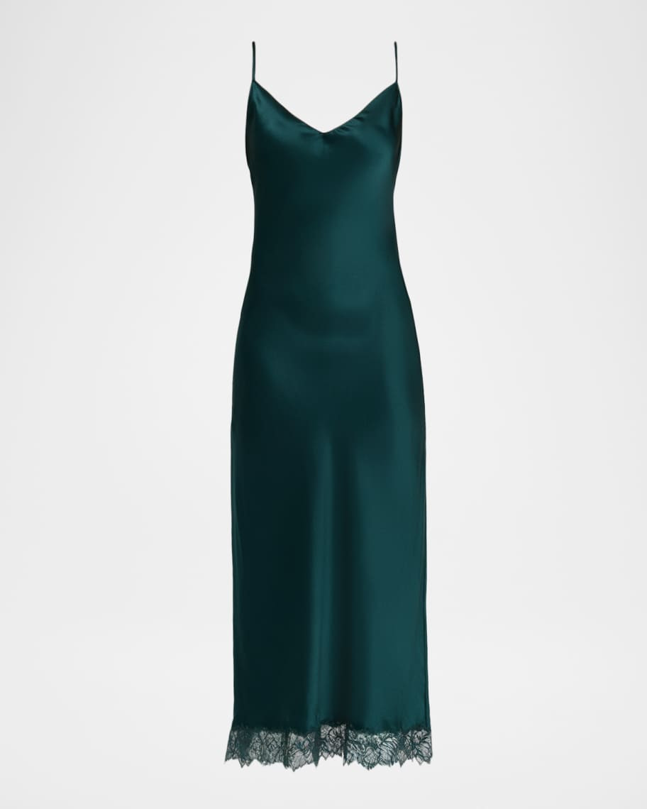 Taylor Bias-Cut Silk Slip Dress | Neiman Marcus