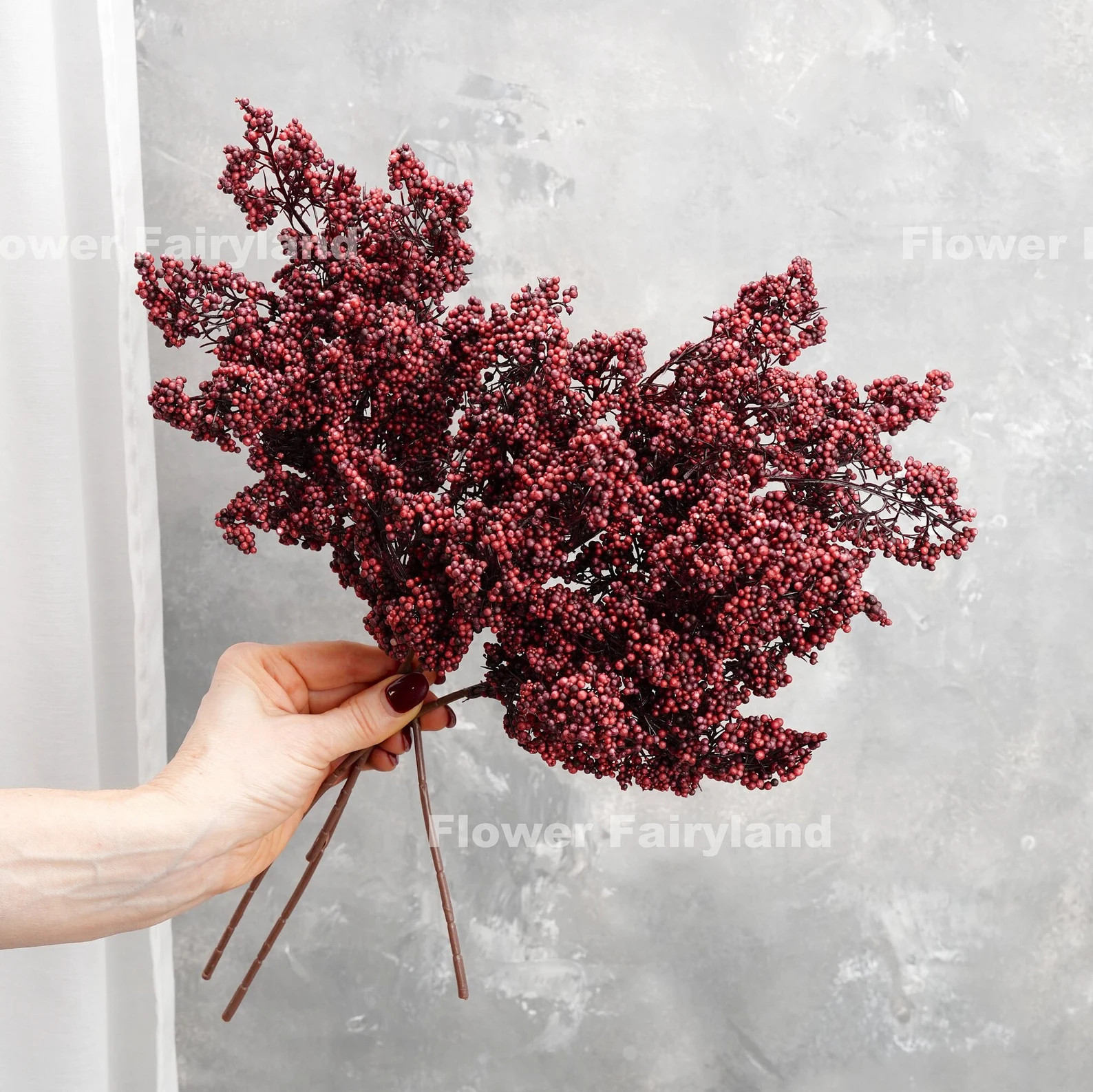 Faux Mini Berry Artificial Fruits DIY Floral Centerpieces Kitchen/wedding/home Decors Gifts Burgu... | Etsy (US)