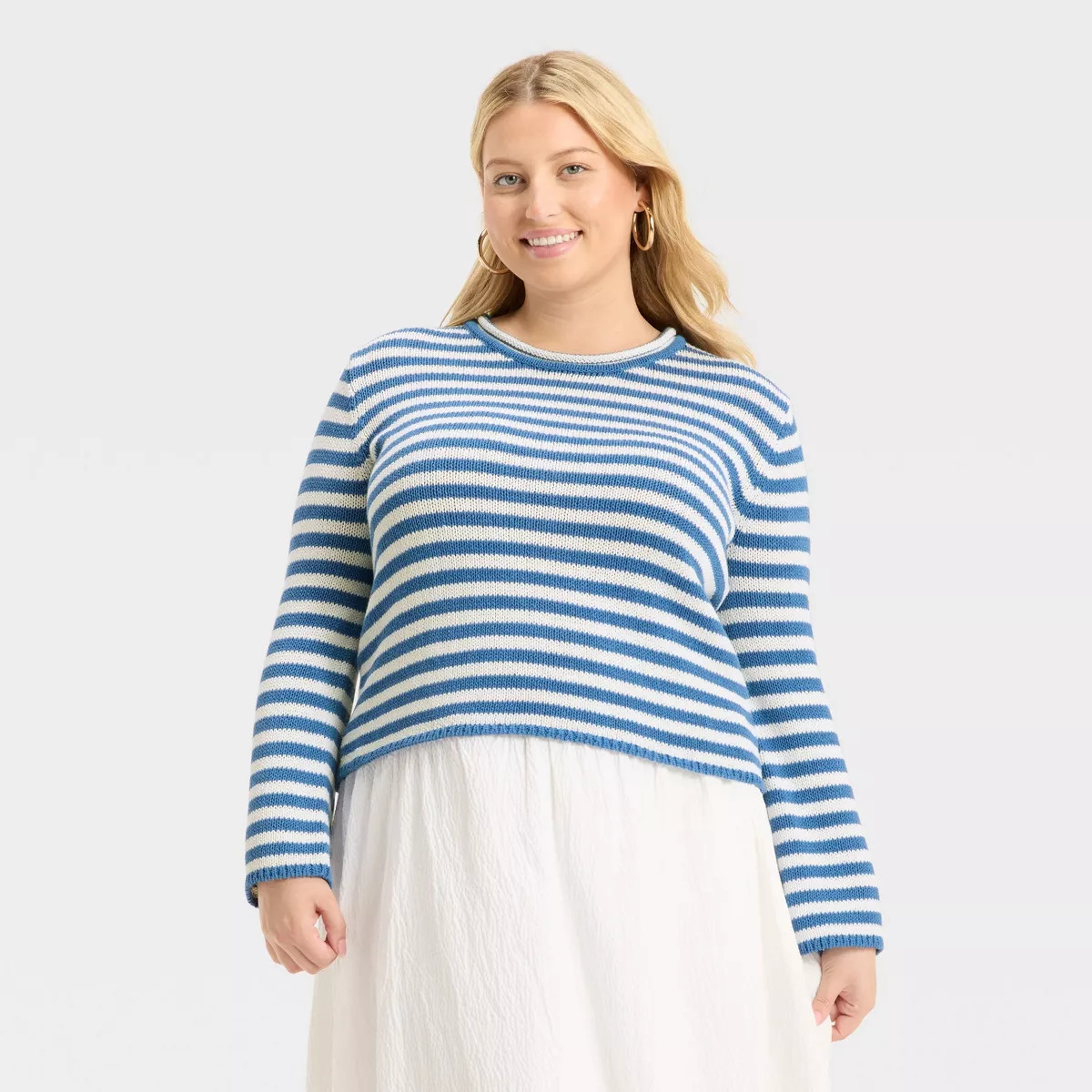 Women's Shrunken Crewneck Pullover Sweater - A New Day™ | Target