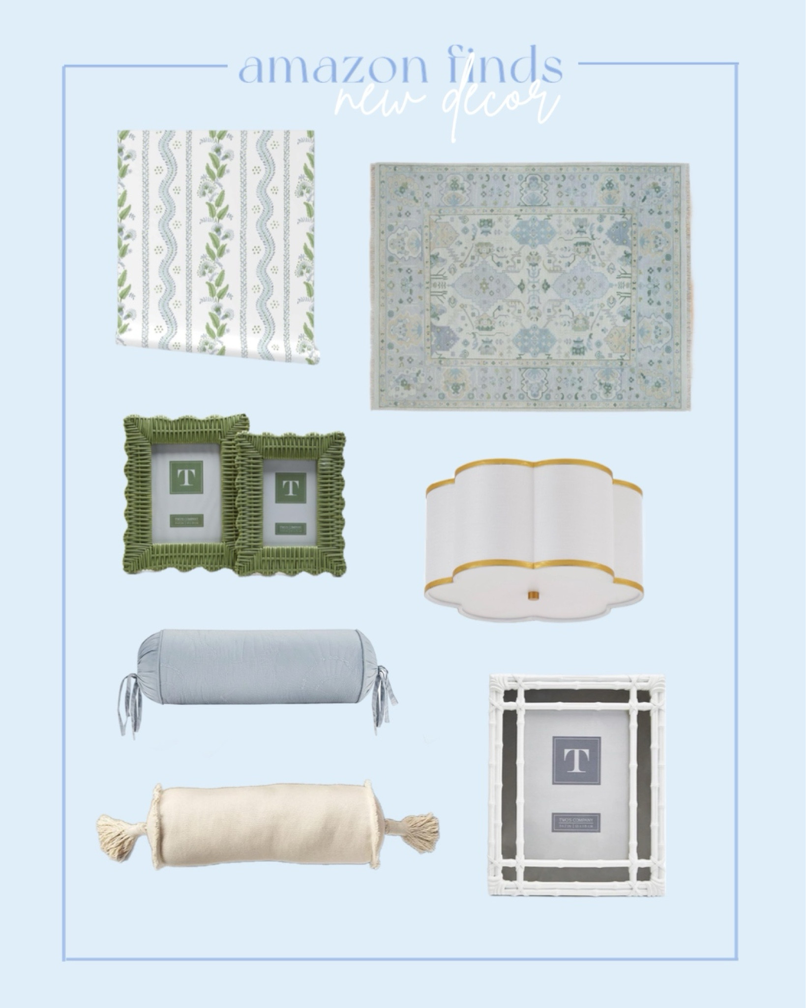 Amazon Home Decor Finds 

Grand Millennial Style | Preppy Style | Preppy Decor | Scalloped lamp | Wallpaper | Picture Frame | Home Decor | Interior Decor | 

#LTKStyleTip #LTKU #LTKHome