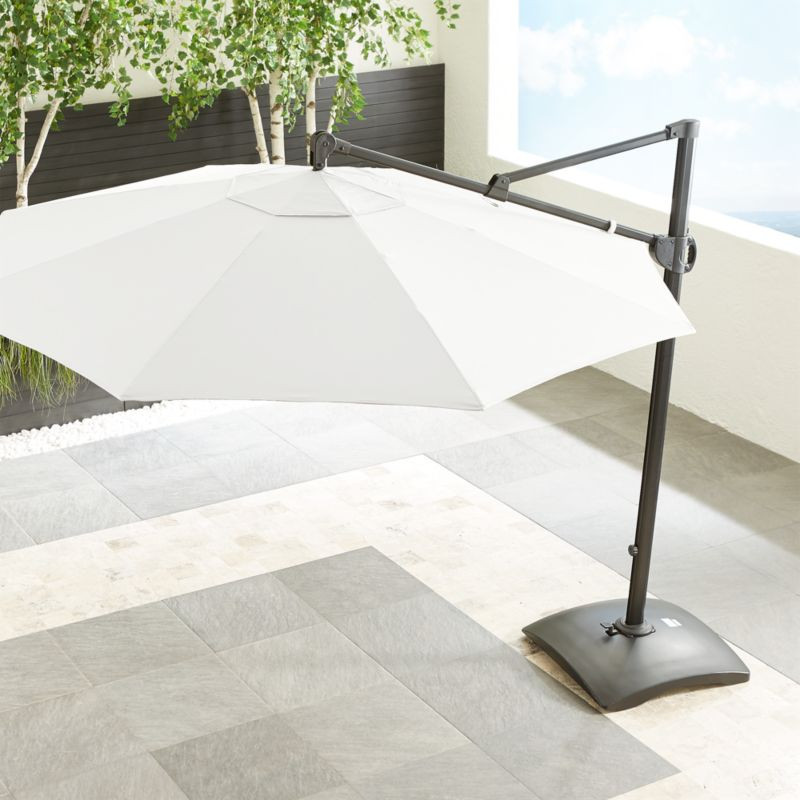 10' White Cantilever Umbrella + Reviews | Crate and Barrel | Crate & Barrel