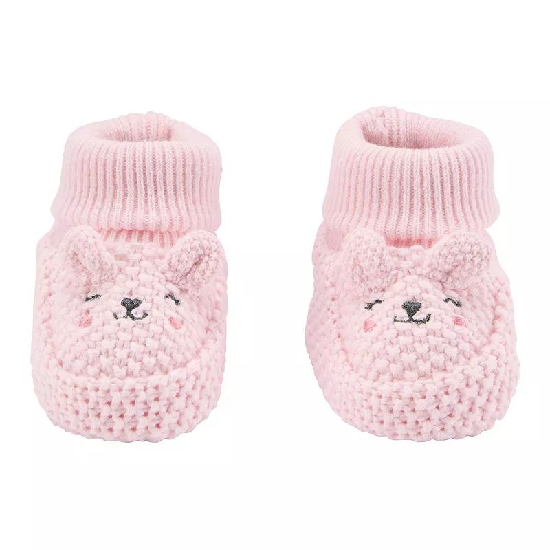 Baby Girl Carter's Baby Bear Bootie Socks, Infant Girl's, Size: Newborn, Pink | Kohl's