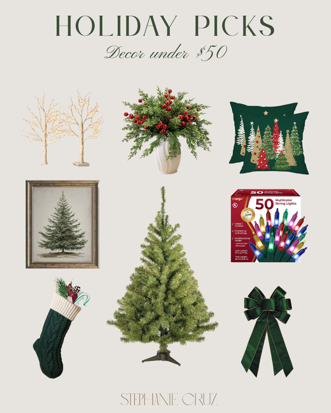 Holiday decor finds under $50. Simple festive pieces to warm up any space this season.

#HolidayDecor #ChristmasDecor #BudgetFinds #Under50 

 #LTKHoliday #LTKHome #LTKFindsUnder50