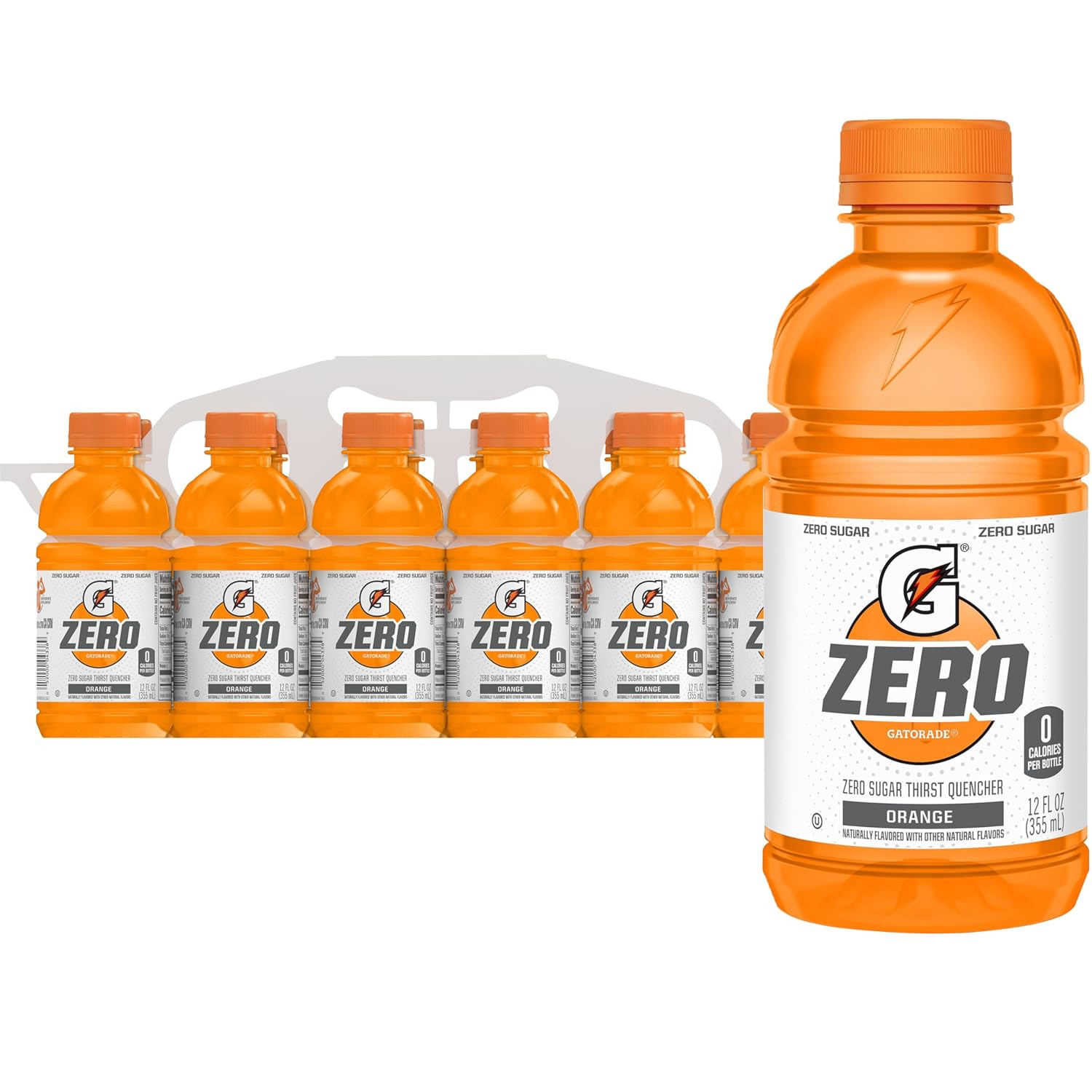 Gatorade Thirst Quencher Zero Sugar Sports Drink, Orange, 12oz , Pack of 12 Electrolytes for Rehydration | Amazon (US)