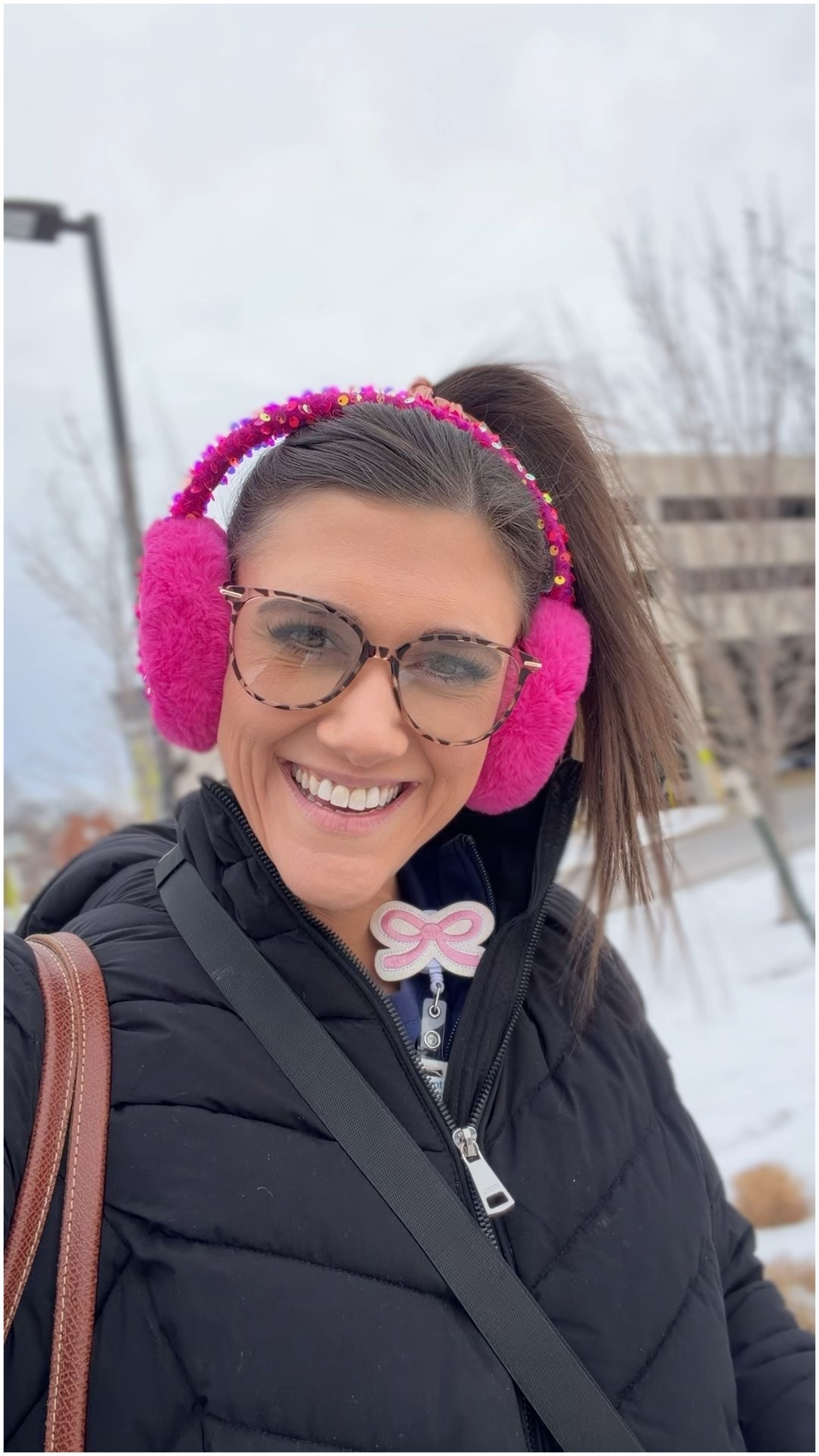 Forgot my hat, borrowed my daughter’s sparkly earmuffs 💁‍♀️✨ Mom life improvisation at its finest. Also, these blue light glasses? My fave.

#LTKKids #LTKdayinmylife #LTKmomlife