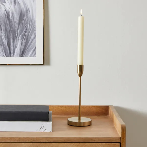 Slim Gold Metal Candle Holder | Dunelm (migrated)